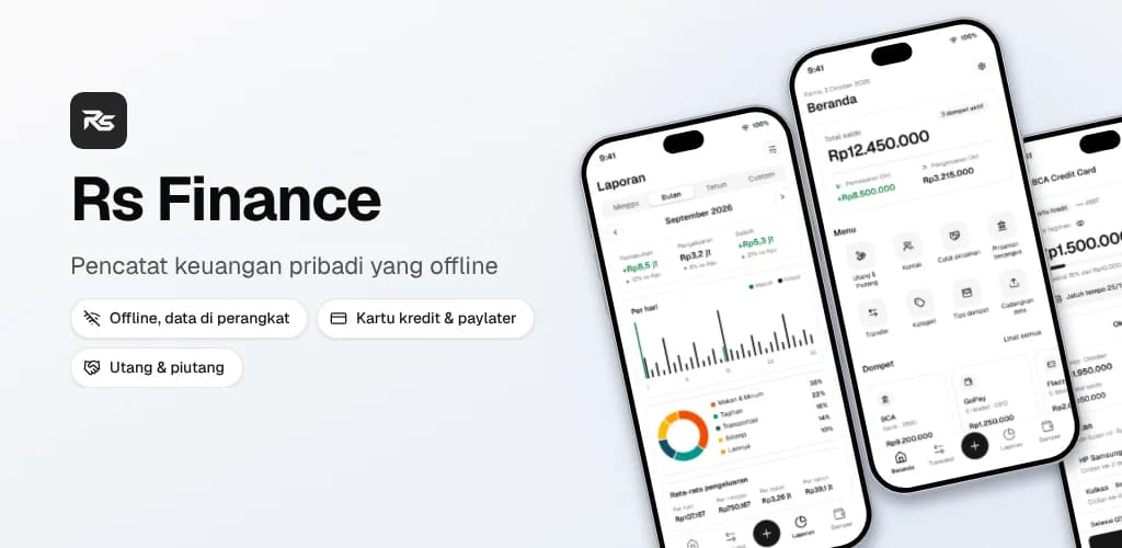 Rs Finance: pencatat keuangan pribadi yang offline